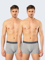 Трусы мужские боксеры. Набор из 2-х штук серый меланж