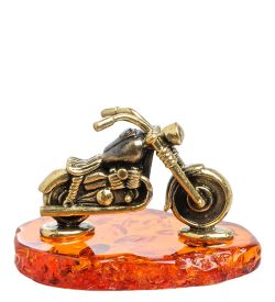 Народные промыслы AM-1537 Фигурка «Байк» (латунь, янтарь)
