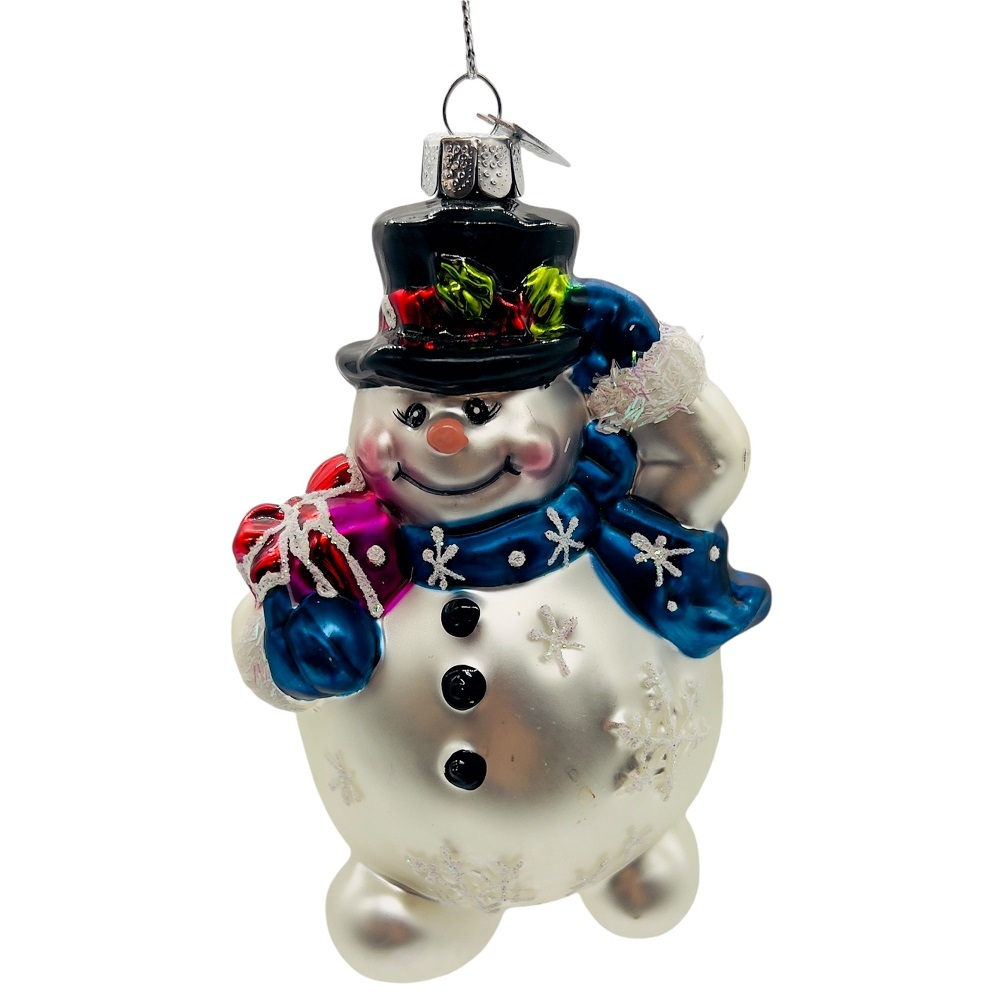 Снеговик в шарфике, ёлочная игрушка