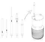 Кашпо ШЭНК 2л D150мм H=153мм вставка и автополив, с индикатором уровня воды, на ножках