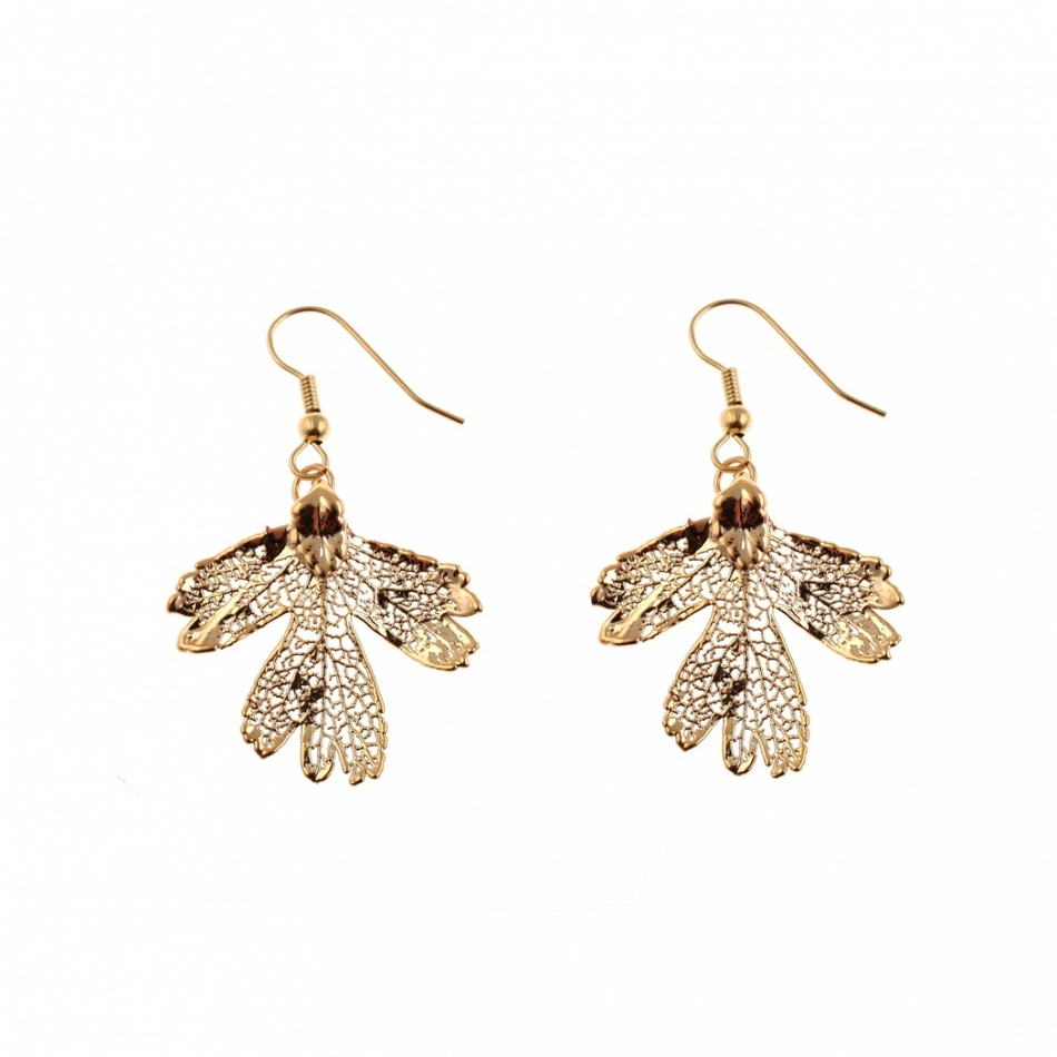 Серьги листья Ester Bijoux Боярышник LF203C-G BR
