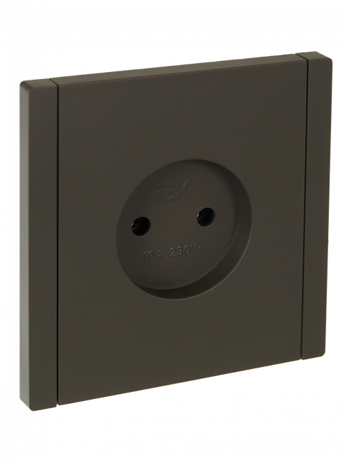 FORTE&PIANO Розетка 1-местная без заземления без защитных шторок винтовое крепление 10А FP318 серый IEK