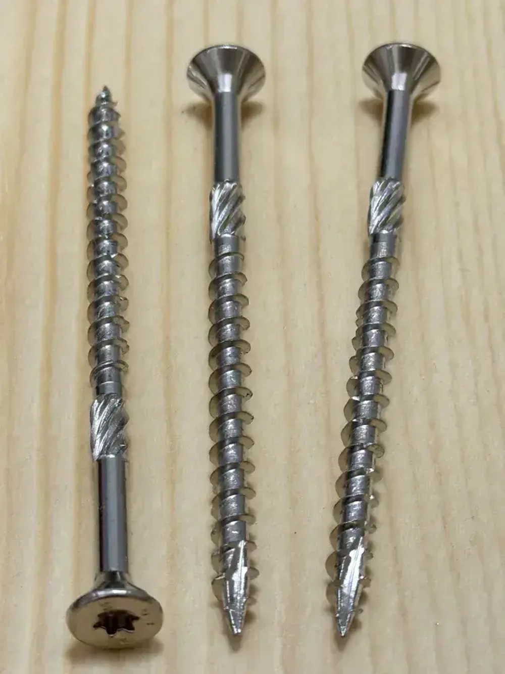 Конструкционный саморез по дереву 5х80 потай, Nickel -TX25, (200 шт)