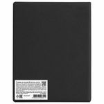 Тетрадь на кольцах А5 (180х220 мм), 80 л., обложка ПВХ, клетка, BRAUBERG, черный, 403909