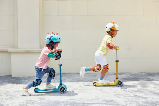 Самокат Mini Micro Deluxe LED Аква