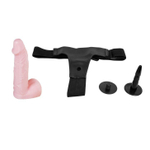 Реалистичный поясной страпон с функцией расширения - 16,5 см.