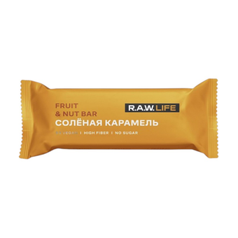 Батончик орехово-фруктовый Соленая карамель R.A.W.LIFE, 47 г