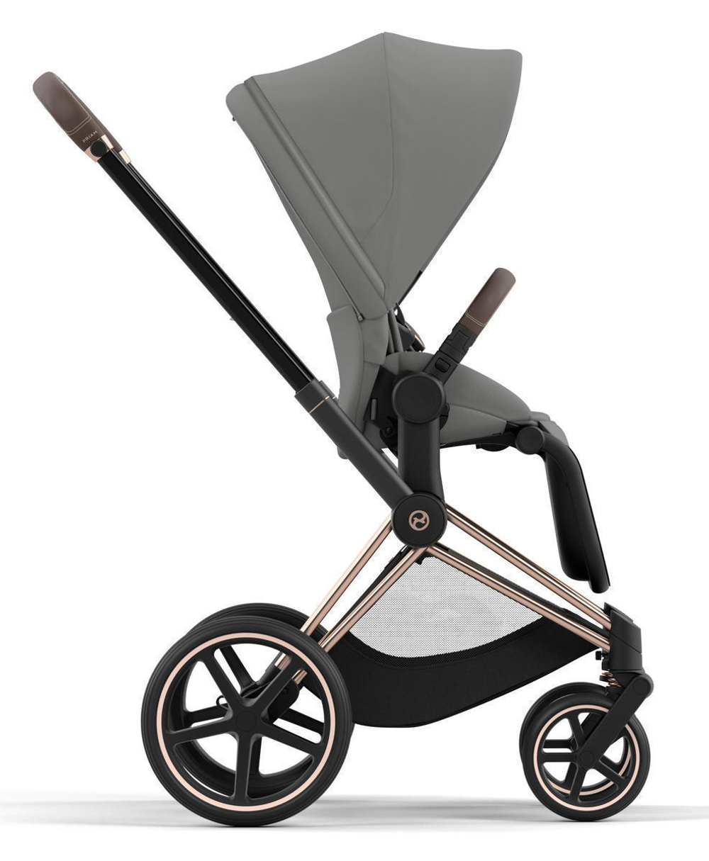 Коляска 3 в 1 Cybex Priam IV Rosegold complete и автокресло Aton S2 i-Size Lava Grey Mirage Grey