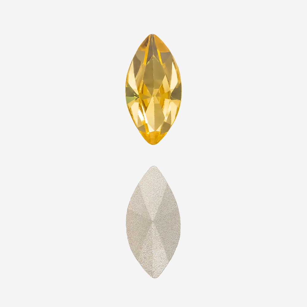 Кристалл Маркиз (Marquise Fancy Stone), оттенок "Светлый Топаз"/"Light Topaz", 10*5мм