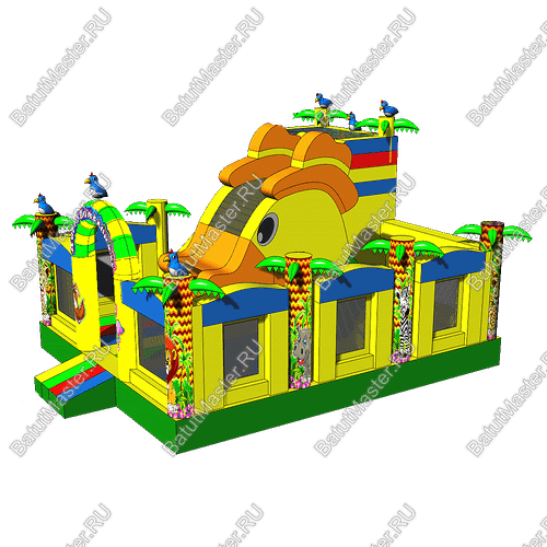 Надувной батут "Мульти-сафари-утка" 6*5*4 м