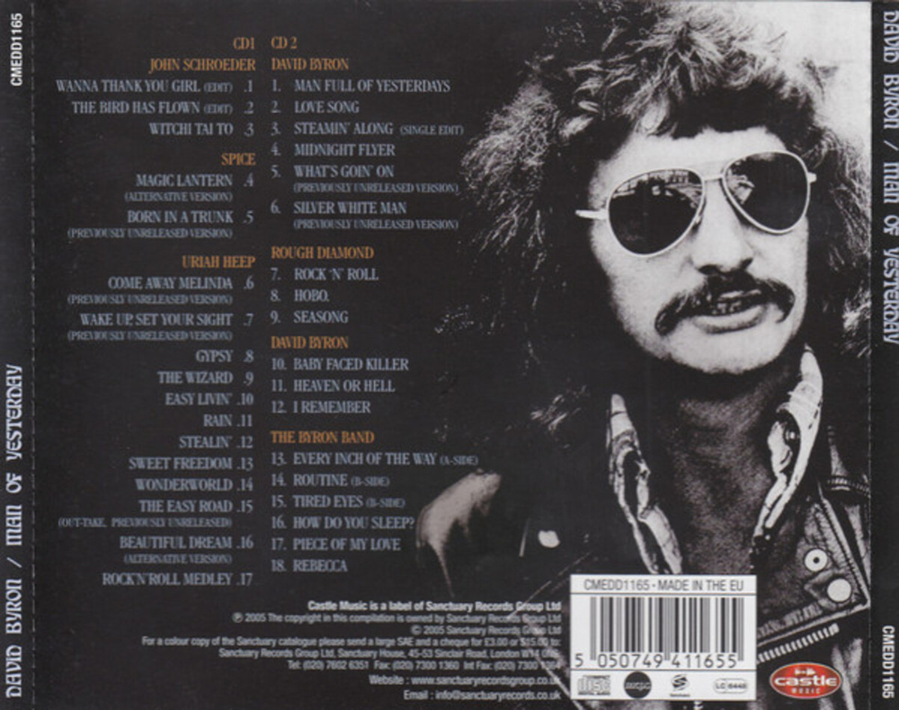 David Byron / Man Of Yesterday - The Anthology (2CD)