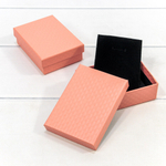 Коробка Ювелирная 11х8х3.4 см Набор 2 шт "Ромбики" (Лососевый)