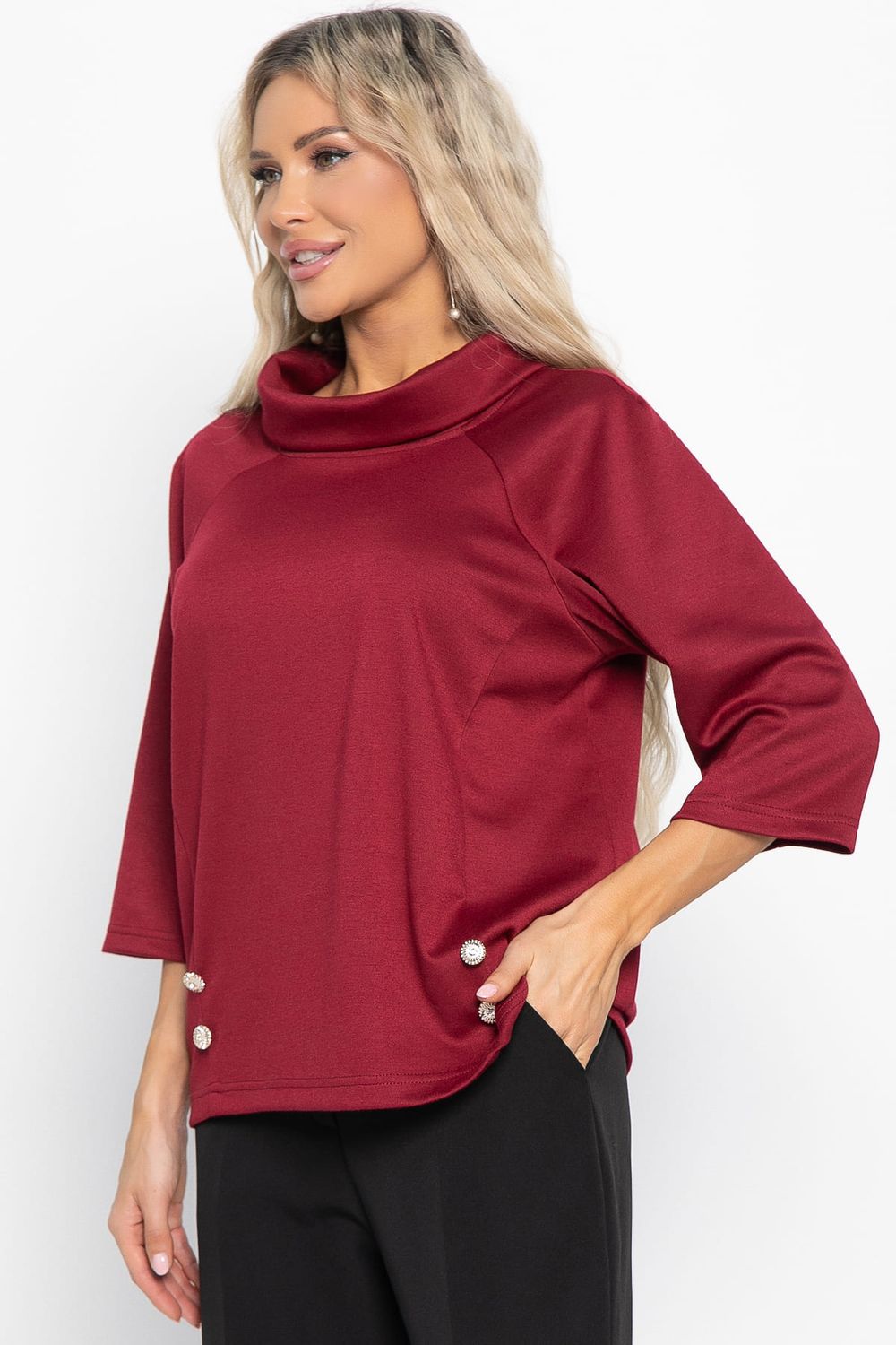 Джемпер Эдельвейс (бордовый) Б15003-18М LT Collection