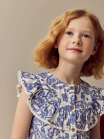 Топ для девочки Next E76-894, Синий, Белый
