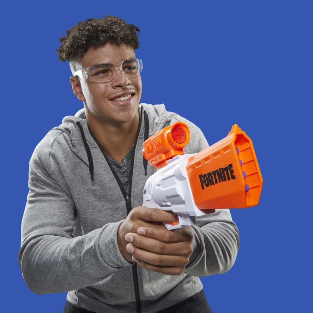 Nerf - Пусковая установка Fortnite SR с прицельной сеткой + 8 дротиков E9391