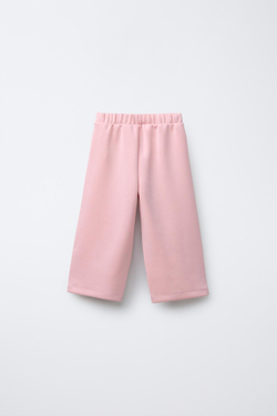 ZARA БРЮКИ ПРЯМОГО КРОЯ ИЗ ВЫСОКОТЕХНОЛОГИЧНОЙ ТКАНИ С ЛАМПАСАМИ, РОЗОВЫЙ