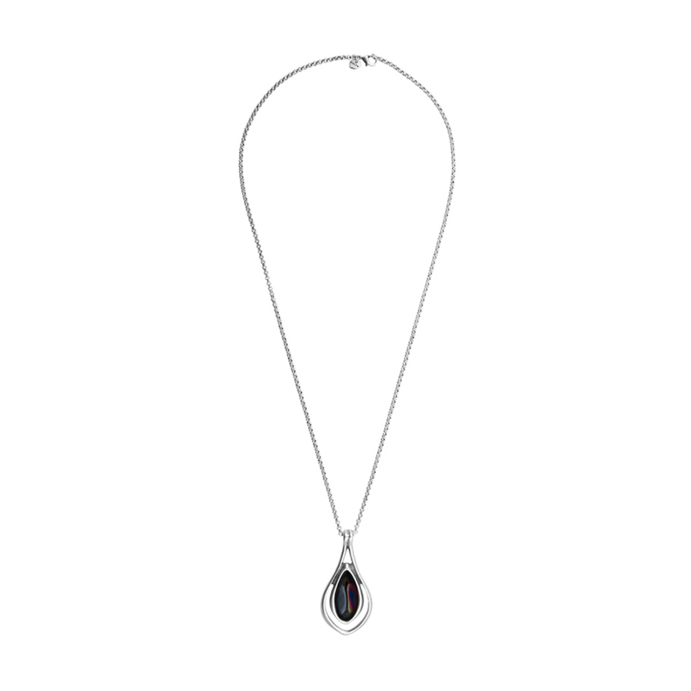 Колье Ciclon с муранским стеклом и серебряным покрытием B182843-10 BW/S