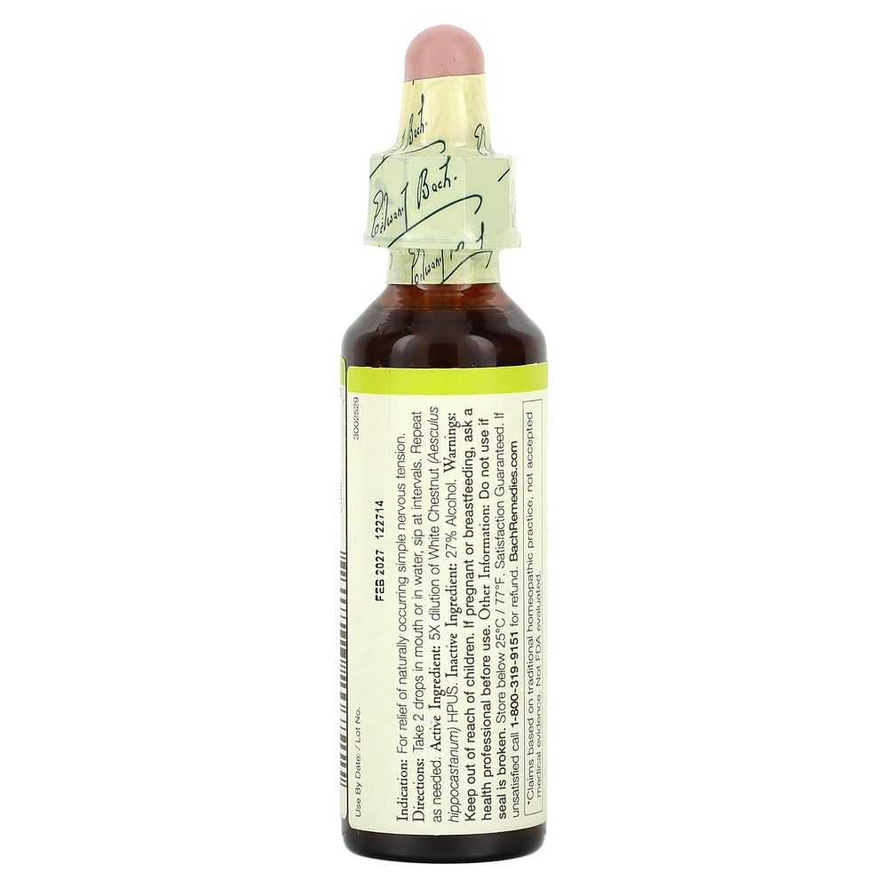 Bach, Original Flower Remedies, белый каштан, 20 мл (0,7 жидк. унц.)