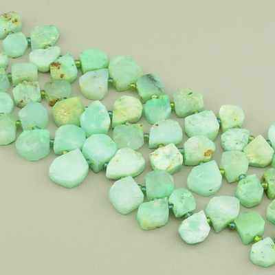 Нитка Хризопраз 39 см. (Без замка) - Зеленая