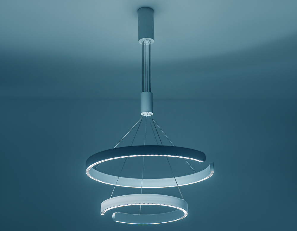 Светильник подвесной светодиодный FL5884/2 WH белый 45W 3000K/4200K/6400K D600/400*1200 (без ПДУ)