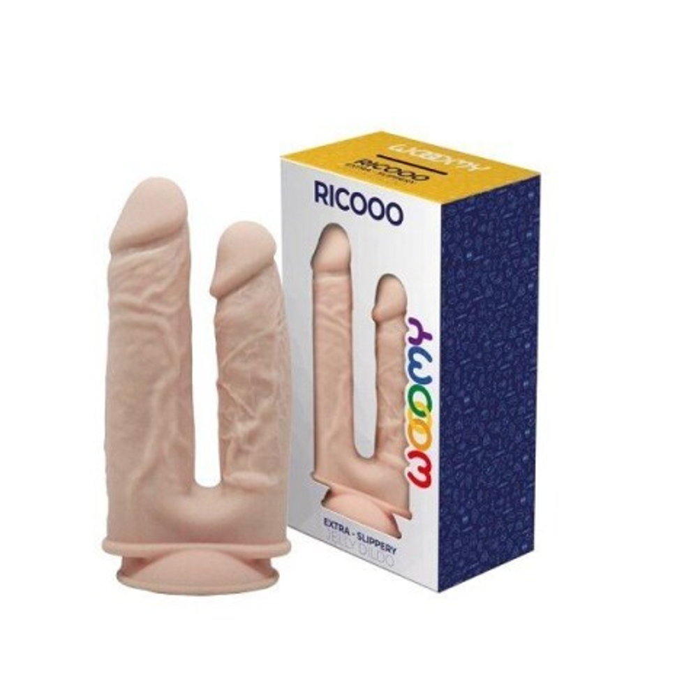 Фаллоимитатор двойной WOOOMY Ricooo (19,5×4,5; 17,5×3,7 см)
