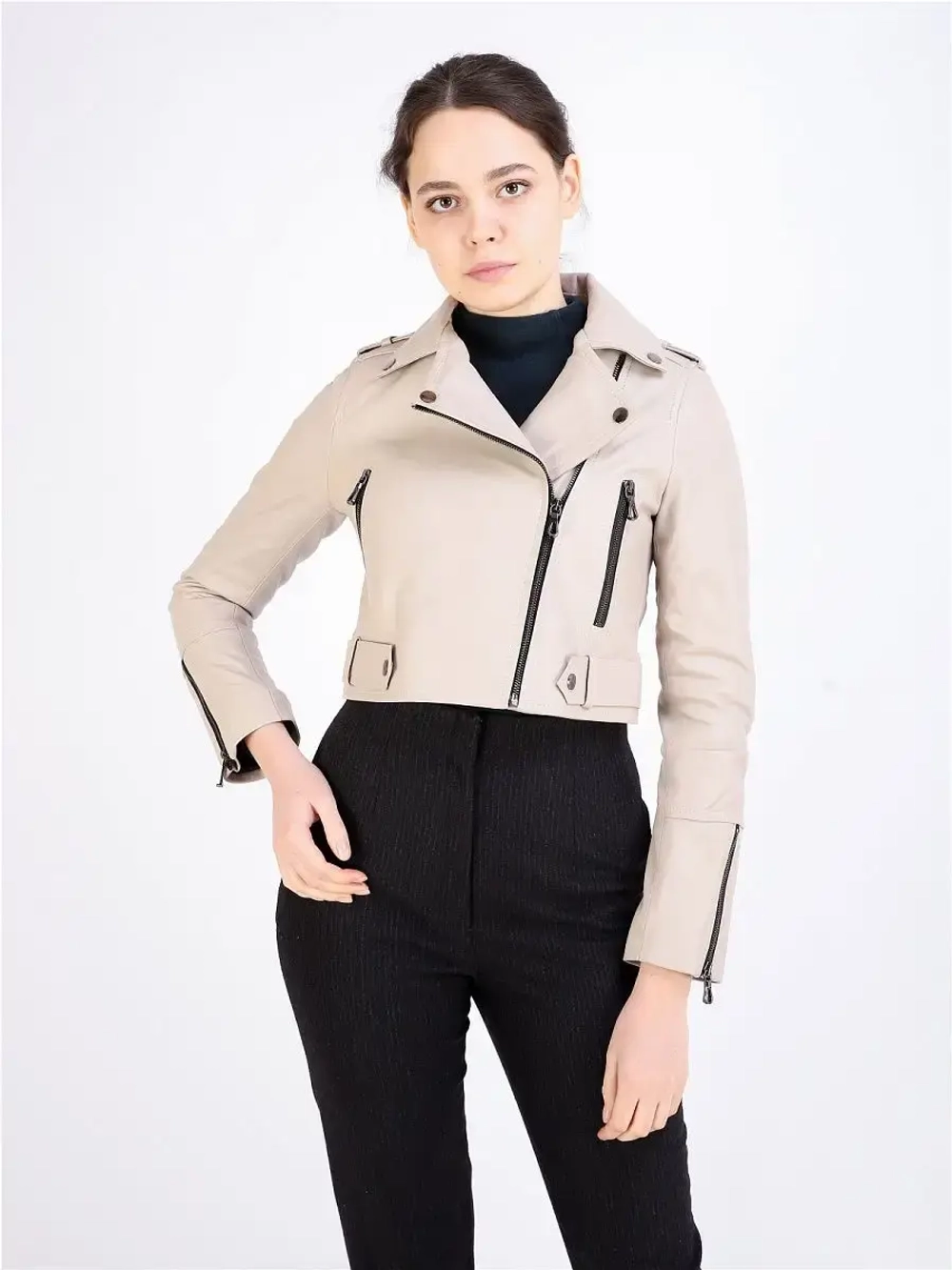 Косуха женская натуральная кожаная