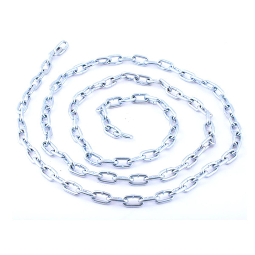 ЦЕПЬ СТРОЙБАТ DIN 766 (КОР. ЗВЕНО) 5ММ (БЕЛЫЙ ЦИНК 5 М)