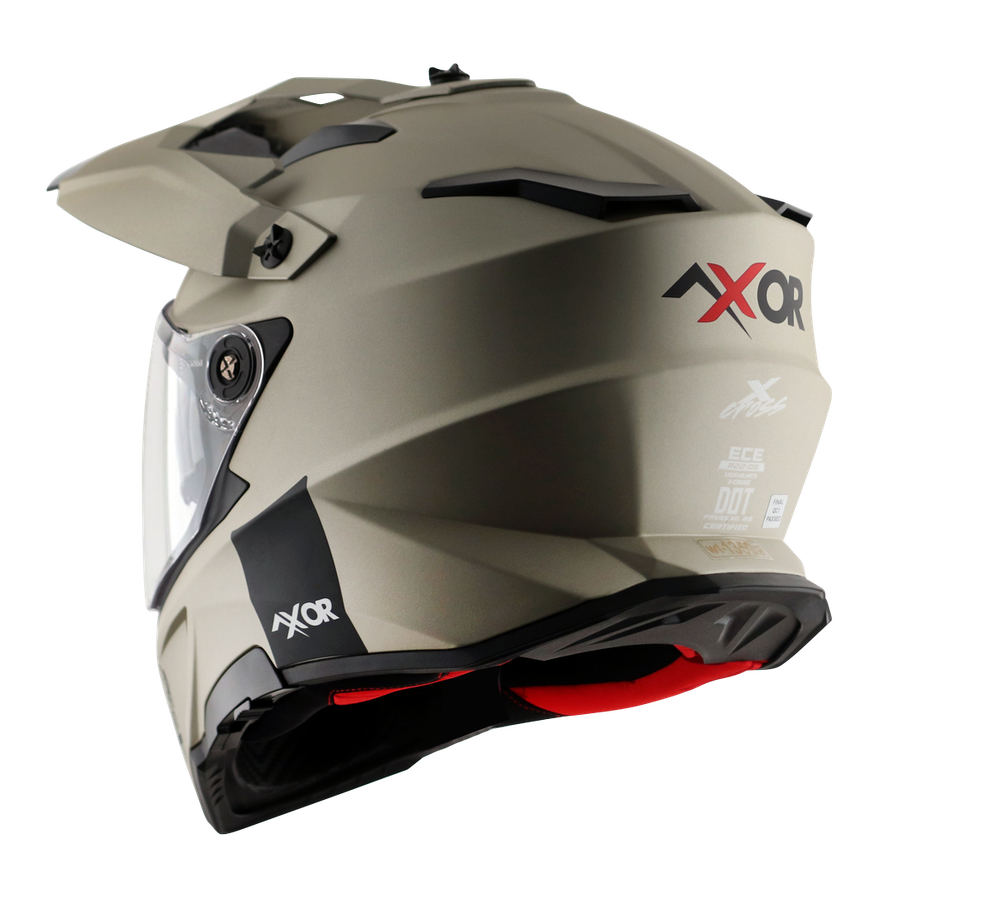 Шлем AXOR X-CROSS DUAL VISOR NR, с визором, цвет никель (S)