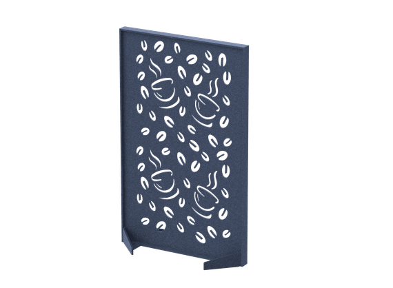 Перегородка с декором  "Кофе" 120х40х160