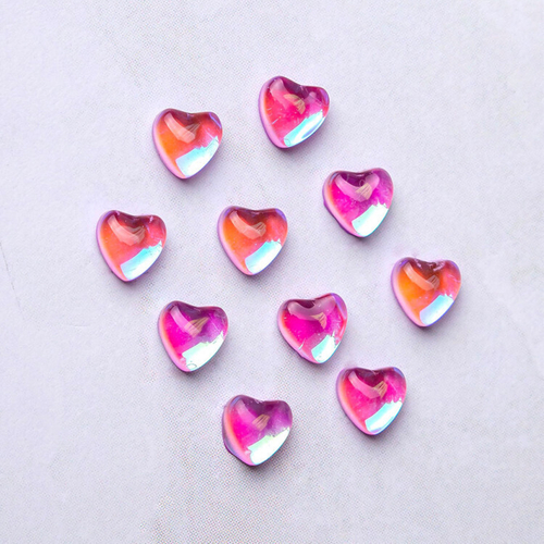 Blesk, Украшение для ногтей "Сердечки" №10 (пластик) разм 4*4 мм, 10 шт.