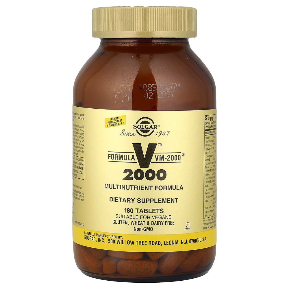 Solgar, V 2000, формула VM-2000, 180 таблеток