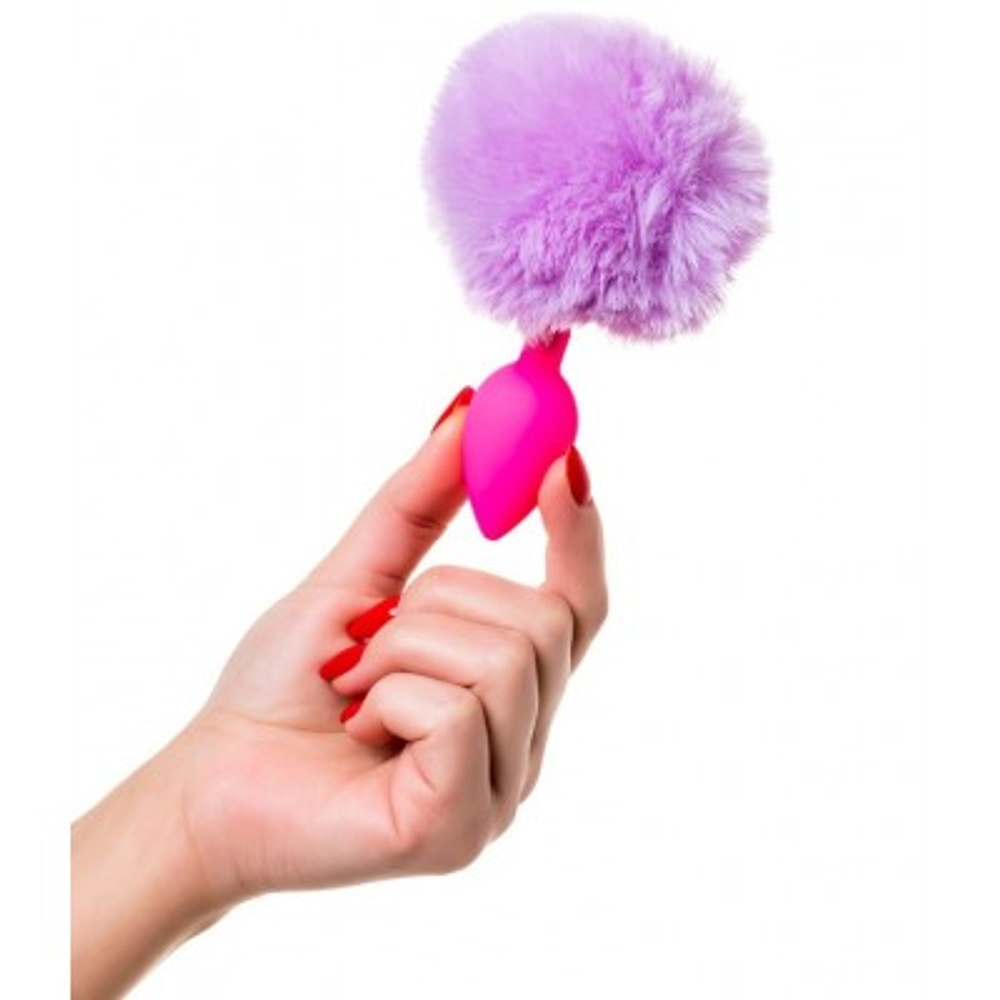 Анальная втулка с хвостом ToDo by Toyfa Sweet bunny, розово-фиолетовый, 13 см, Ø 2,8 см