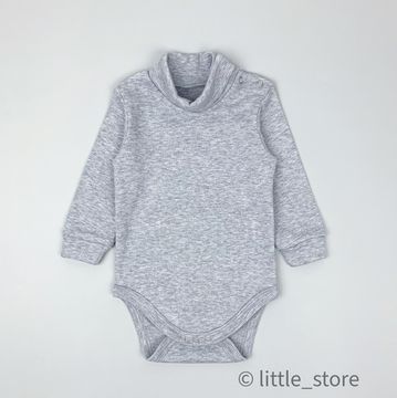 Боди-водолазка Серый меланж