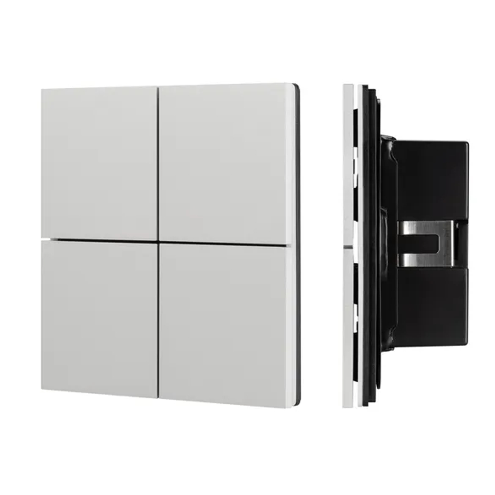 INTELLIGENT ARLIGHT Кнопочная панель KNX-304-23-IN Silver (BUS, Frameless) (IARL, IP20 Металл, 2 года) 039662