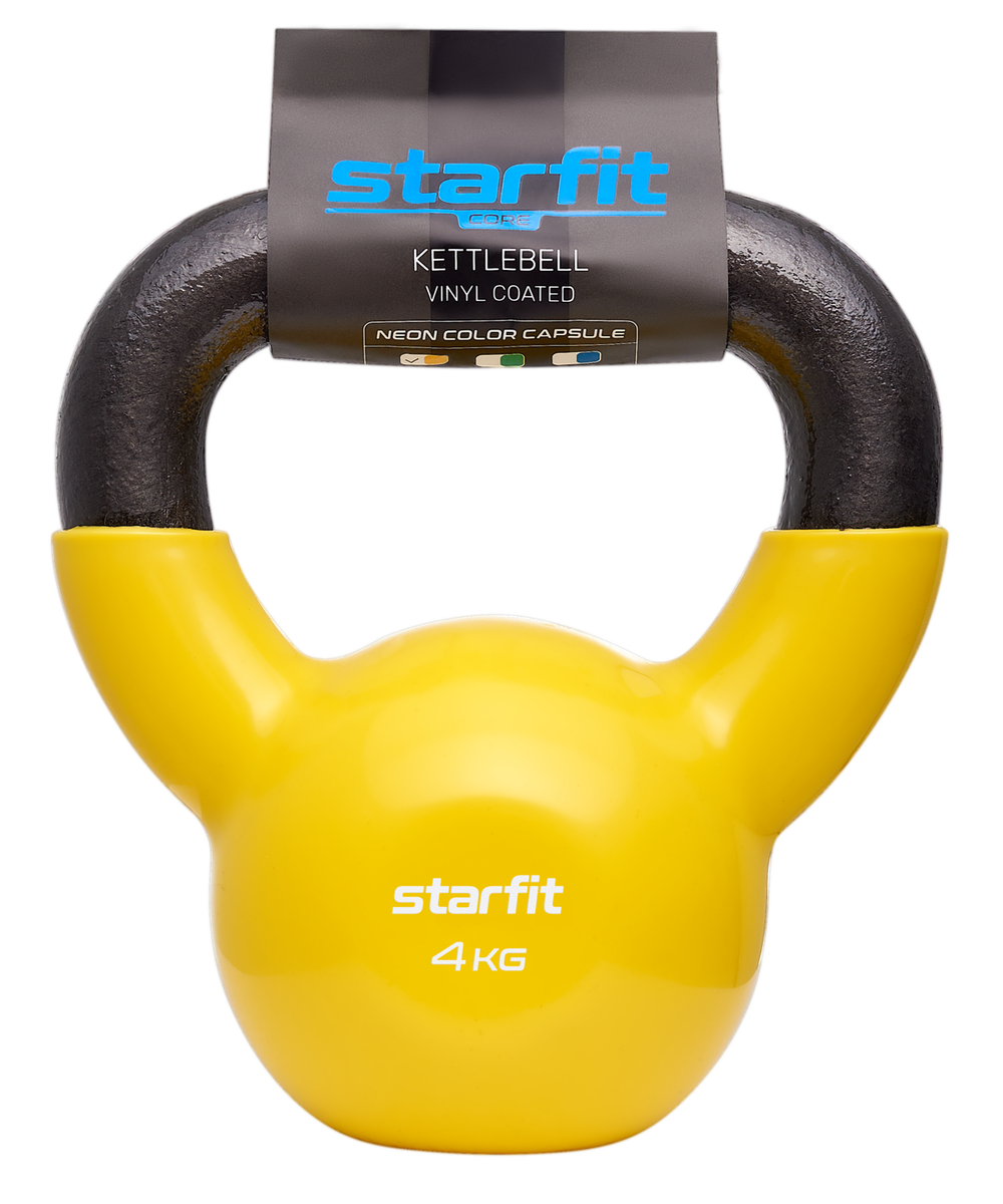 Гиря виниловая DB-401, 4 кг, желтый