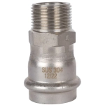 ROMMER Переходник с НР 28x3/4" из нержавеющей стали прессовой
