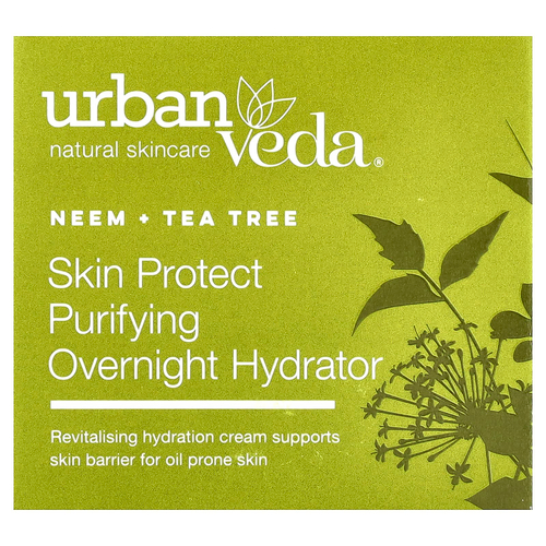 Urban Veda, очищающий и защитный ночной крем, ним + чайное дерево, 50 мл (1,7 жидк. унции)