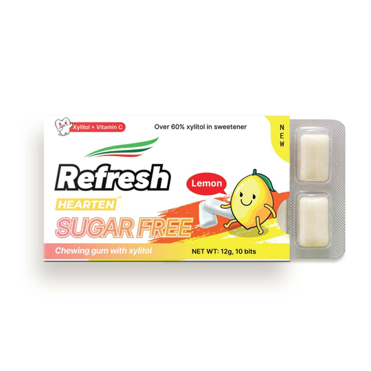 Жевательная резинка со вкусом лимона Refresh в блистере