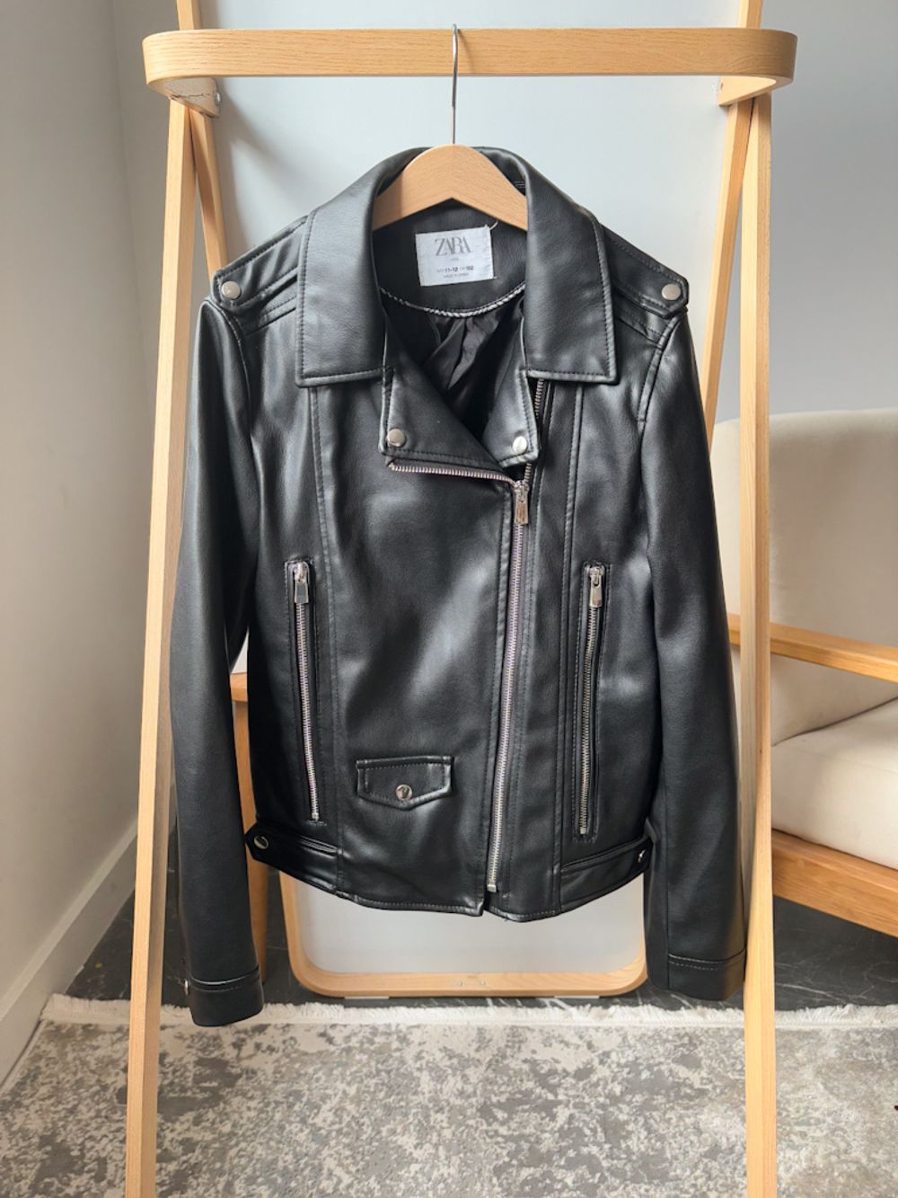 Куртка косуха из искусственной кожи Zara, 152