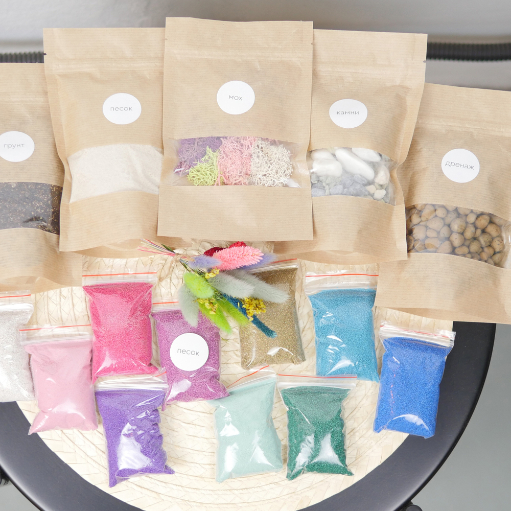 Набор для создания флорариума с суккулентами Сфера