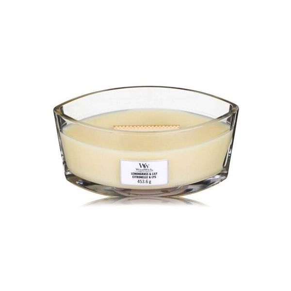 WoodWick Lemongrass&Lily - Ароматическая свеча с ароматом зеленого лемонграсса с нежной цветочной нотой лилии 453 г