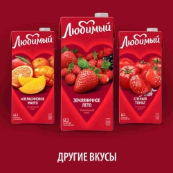 Напиток сокосодержащий Любимый Земляничное Лето, 0,95 л