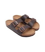 Шлепанцы кожаные arizona nl Birkenstock - коричневый(51101)