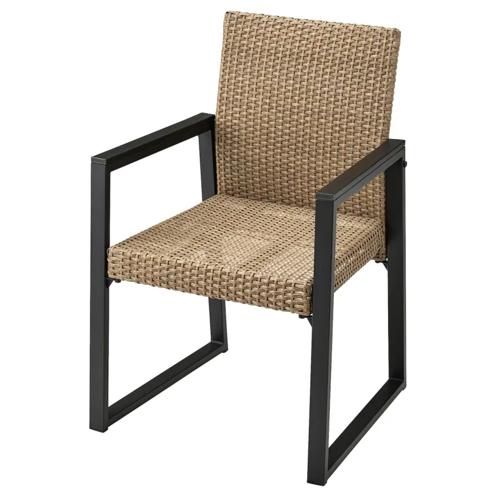 Кресло садовое - IKEA VÄRMANSÖ/VARMANSO, 88х59 см, коричневый, ВЭРМАНСО ИКЕА