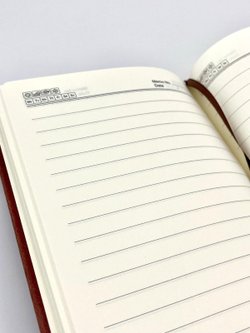 Блокнот 128 л А5 линейка мельница коричневый (7675-2)