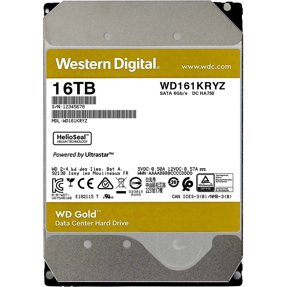 Жесткий диск Western Digital Gold 16Tb (WD161KRYZ)