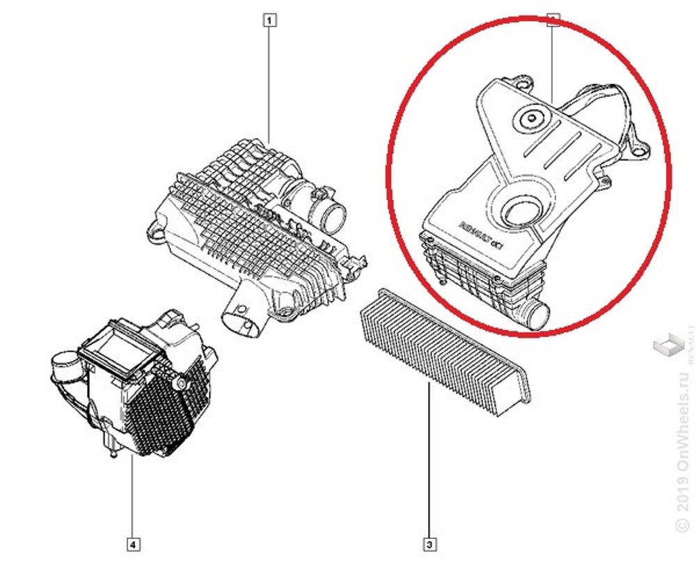 Корпус в/фильтра Renault Duster 1.5dCi (Renault)