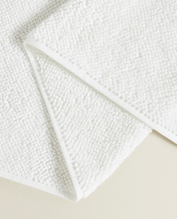 Zara Home - Гладкий нескользящий коврик для ванной, белый, 50x70 см