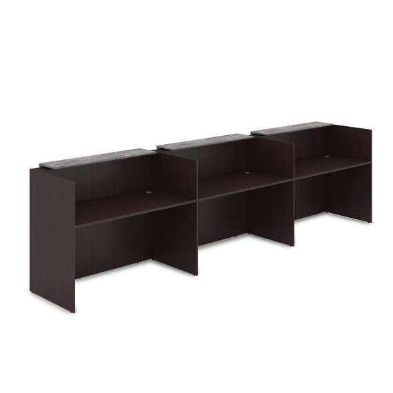 1КР-ДС.003.1 Комплект Ресепшн с фартуком ЛДСП (4264*762*1161) (с подсветкой)