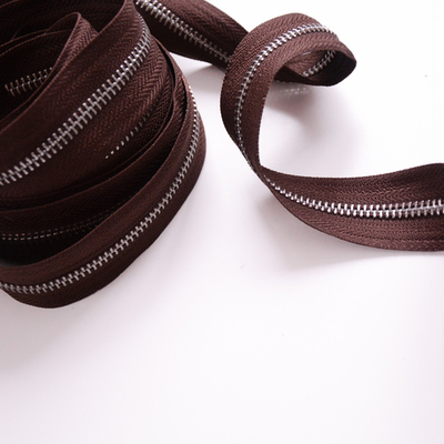 Молния металлическая №5, Темный шоколад, цена за 10 см.